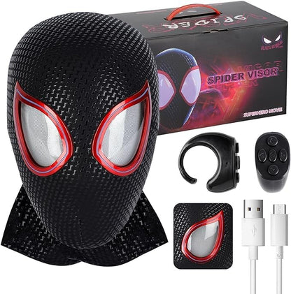 Spider-Man Cosplay Mask with Moving Eyes – Realistic Superhero Helmet