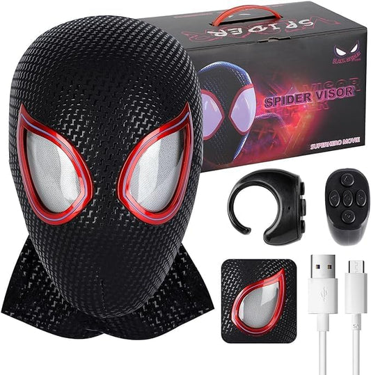 Spider-Man Cosplay Mask with Moving Eyes – Realistic Superhero Helmet