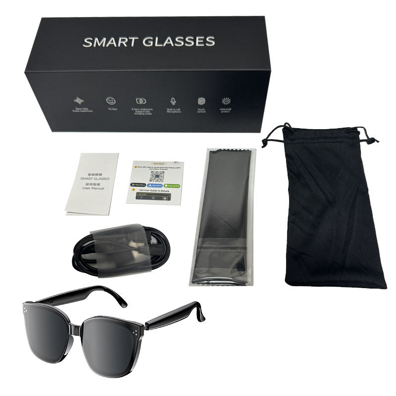 HY-C8 AI Smart Translation Glasses with Bluetooth Earphones