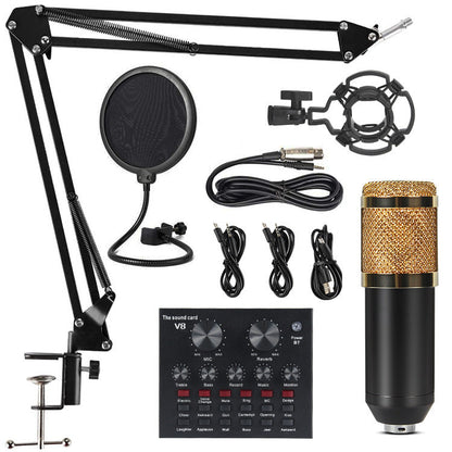 V8 Professional Sound Card – Live Streaming Audio Interface with Voice Changer