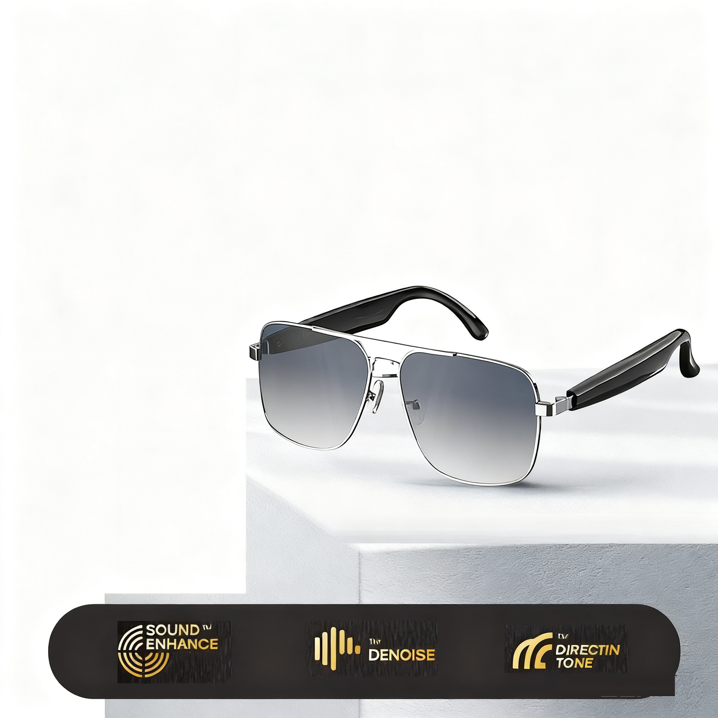 HY-C8 AI Smart Translation Glasses with Bluetooth Earphones