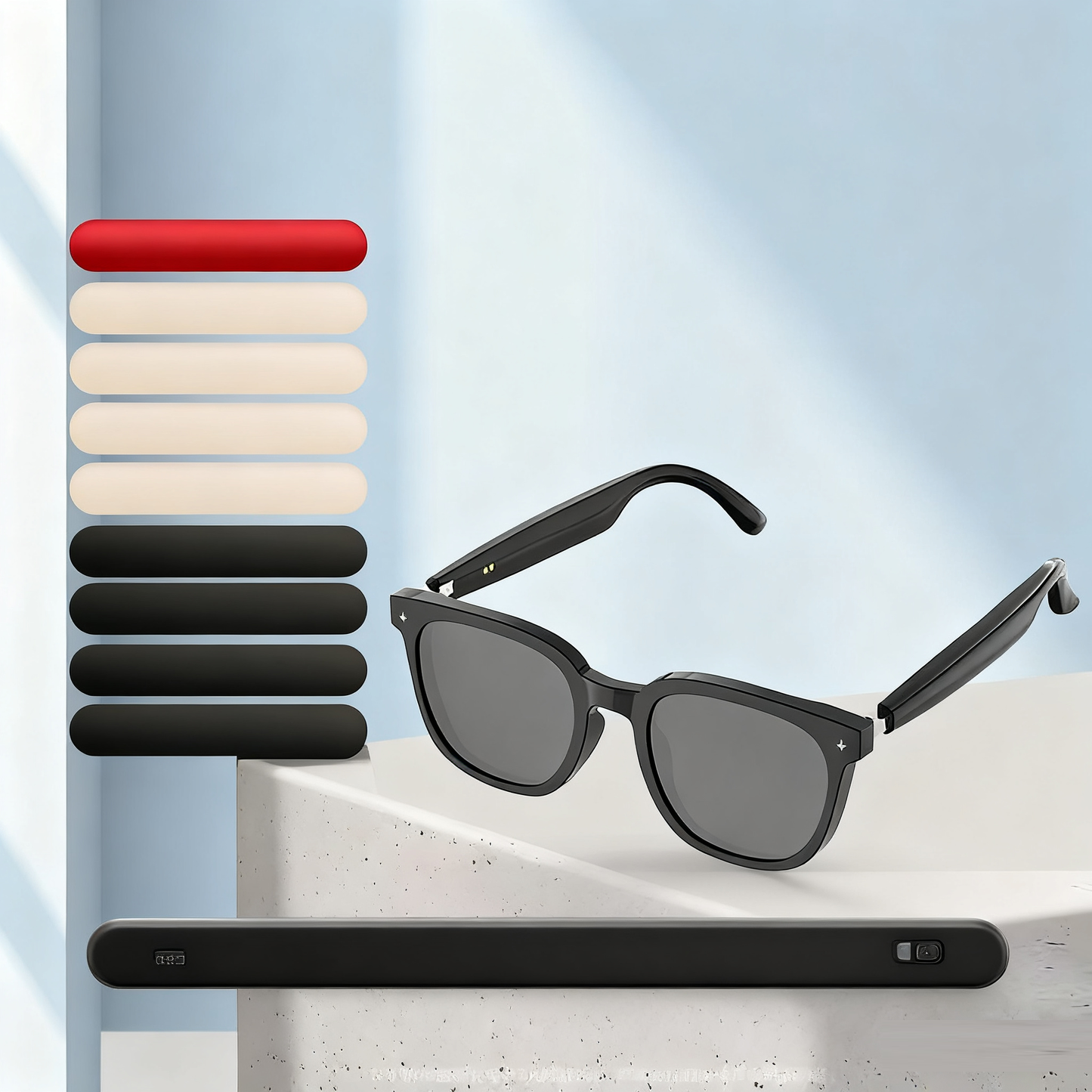 HY-C8 AI Smart Translation Glasses with Bluetooth Earphones