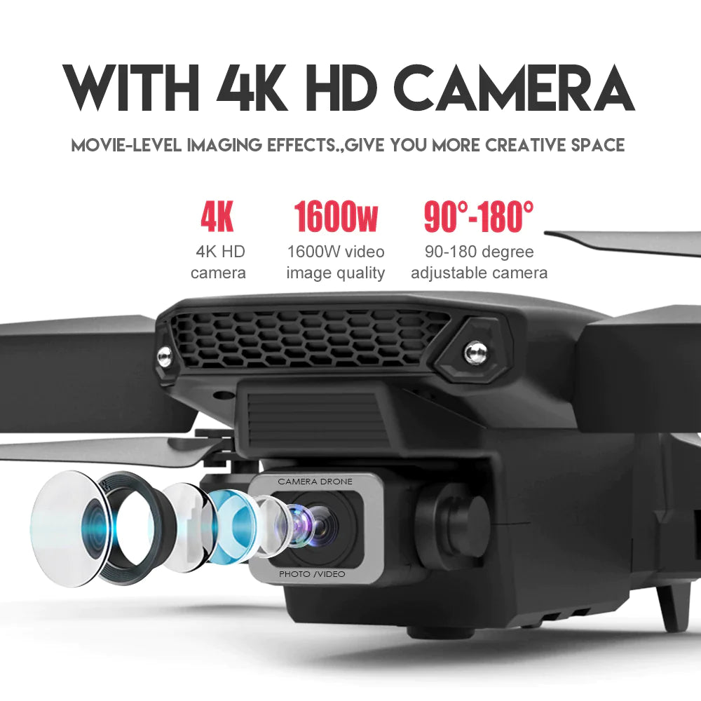 4K HD Dual Camera RC Drone - WiFi FPV Foldable Quadcopter