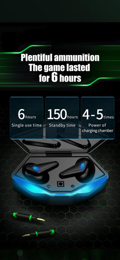 Bluetooth 5.0 Gaming & Workout Earbuds with Mic - Waterproof Wireless Headphones