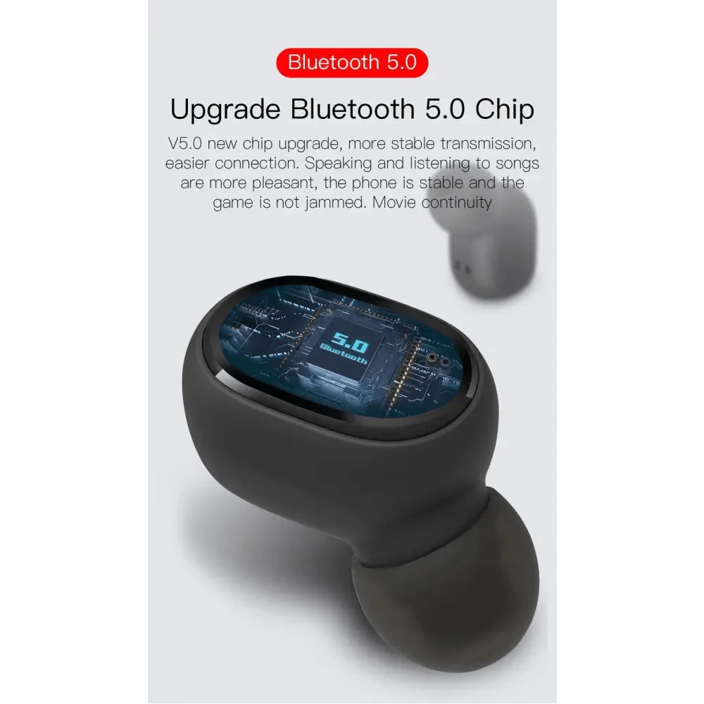 Bluetooth 5.0 Wireless Earbuds with LED Display - True Wireless Earphones