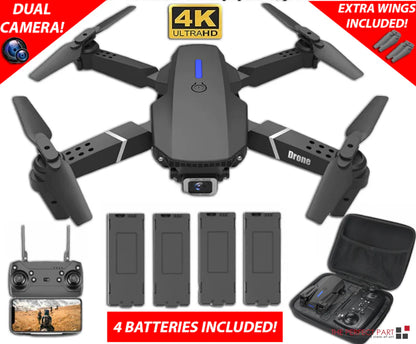 4K HD Dual Camera RC Drone - WiFi FPV Foldable Quadcopter