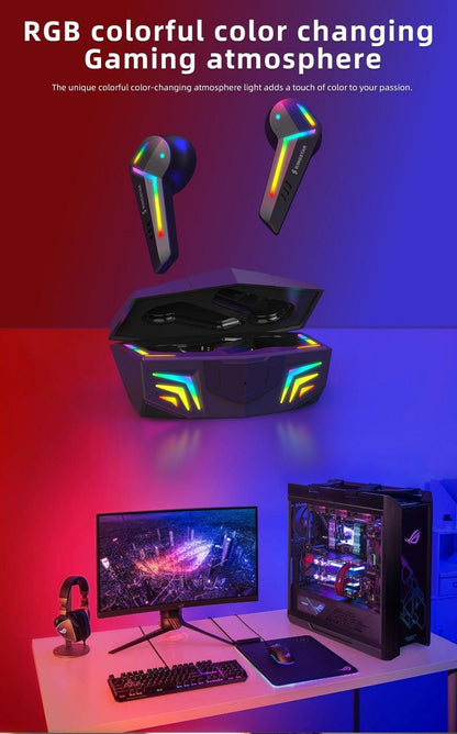 Wireless Gaming Earbuds with Mic – Low Latency Bluetooth Headphones