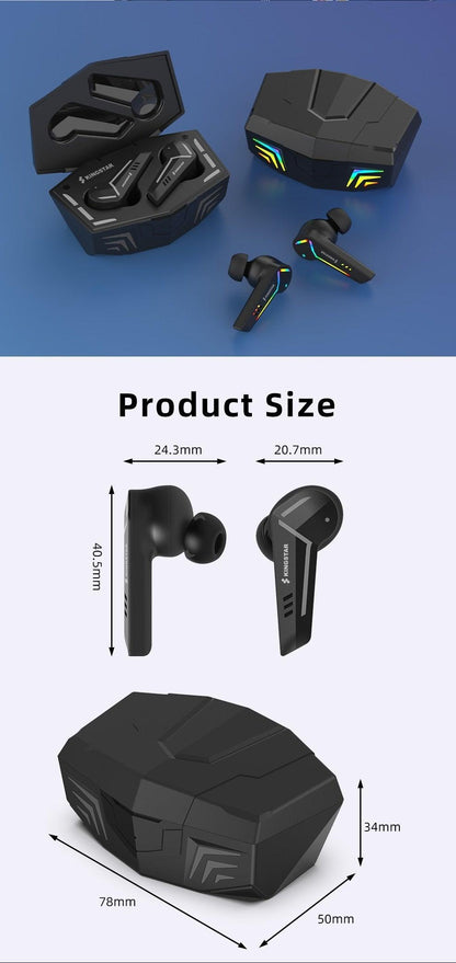 Wireless Gaming Earbuds with Mic – Low Latency Bluetooth Headphones