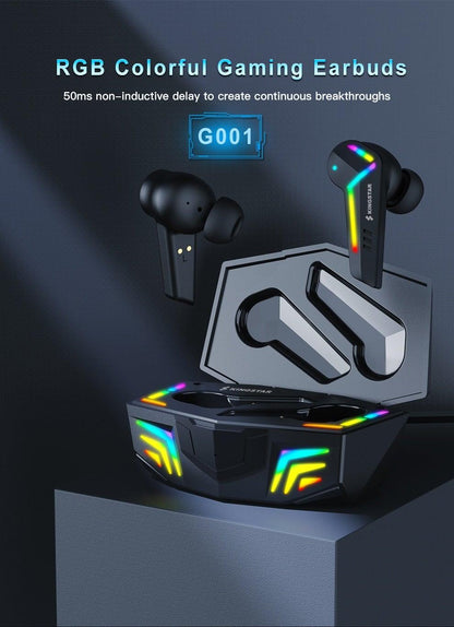 Wireless Gaming Earbuds with Mic – Low Latency Bluetooth Headphones