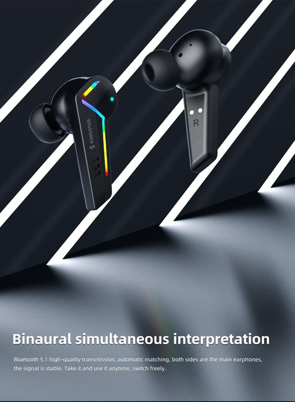 Wireless Gaming Earbuds with Mic – Low Latency Bluetooth Headphones