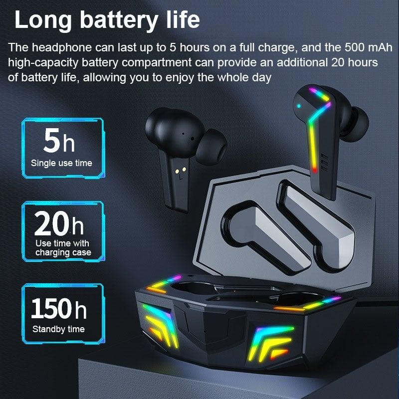 Wireless Gaming Earbuds with Mic – Low Latency Bluetooth Headphones