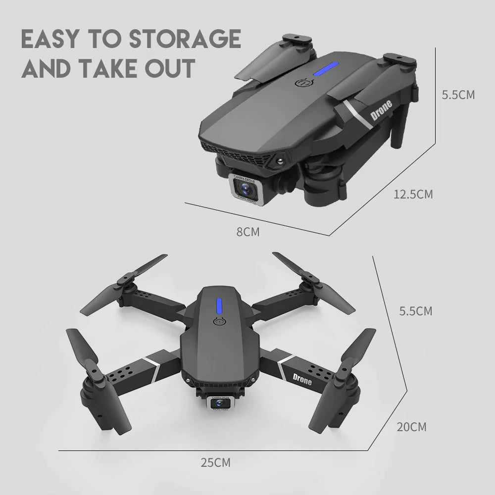 4K HD Dual Camera RC Drone - WiFi FPV Foldable Quadcopter